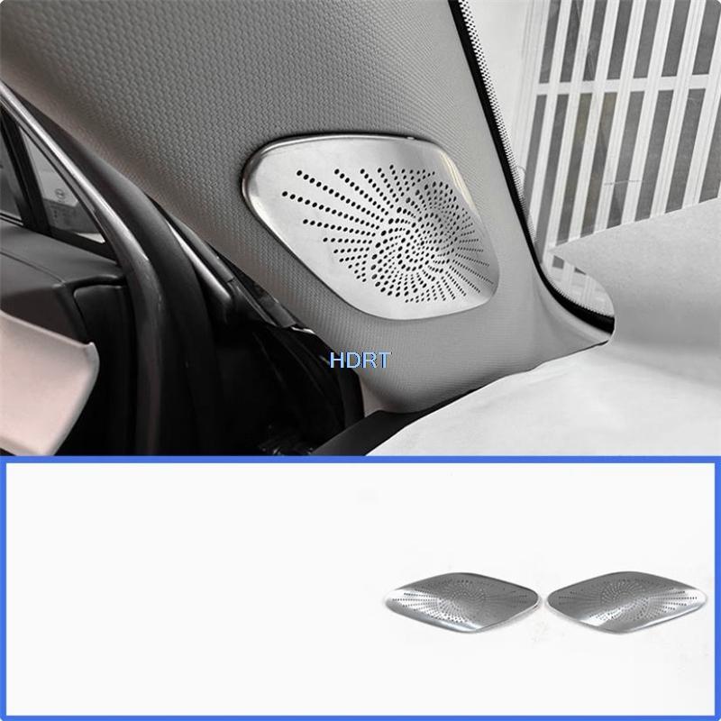 Car Styling Front Row Roof Pillar Speaker Panel Horn Protector Decoration Accessories Interior Sticker For BYD Yuan UP 2024 +
