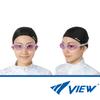 VIEW Swimming Goggle Set Made in Japan Nose Strap Lavender [Goggles, Cap, 3-Piece Set]