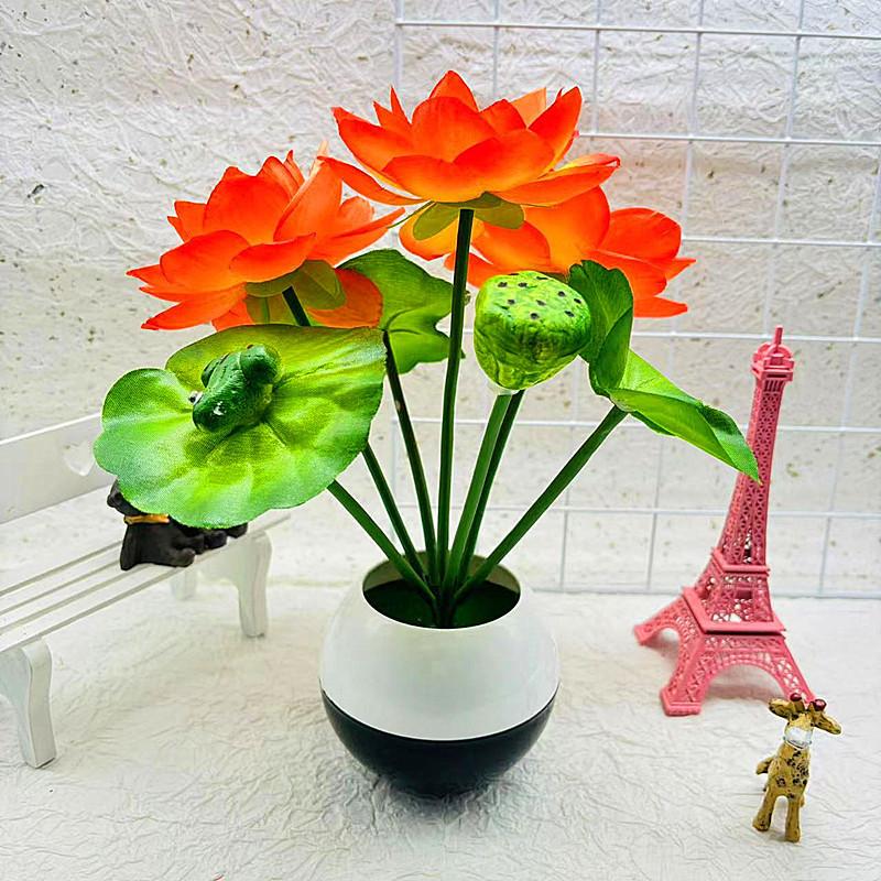 Blume Lotus Seidenpflanze Künstliche Topfpflanze Für Heimdekoration Geschenkideen