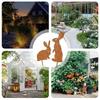 Metal Bunny Garden Stakes Garden Stakes Yard Signs Easter Bunny 2X Iron Indoor Outdoor Decor Easter Decorations for Outside