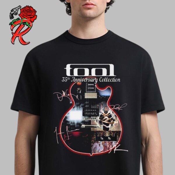 Tool Band 35th Anniversary Collection Guitar With Signatures Unisex T-Shirt S
