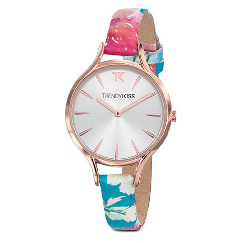 Les Trésors De Lily [P9143] - Montre femme 'Trendy' multicolore doré rosé (floral) - 30 mm