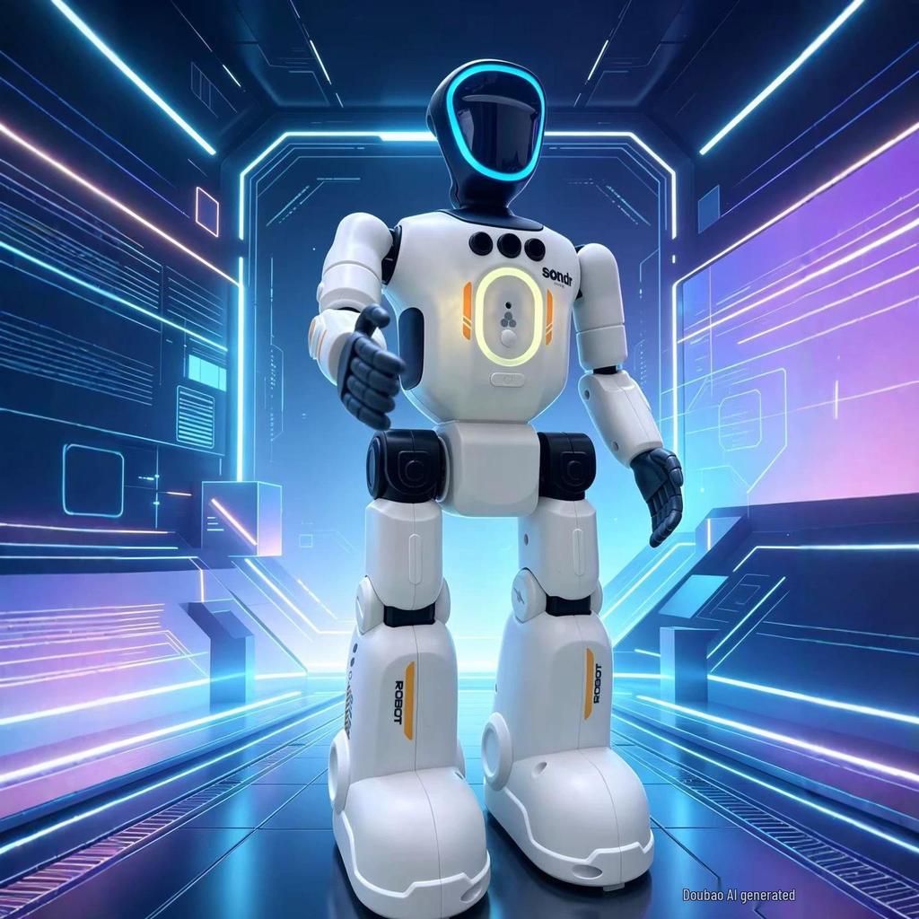 Russian Smart Humanoid Robot Toy with Gesture Control and Programmable Lighting