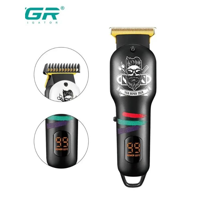 VGR Retro Oil Head Clipper Hair Trimmer Cordless Haircut Machine Electric Beard USB Hair Clipper Professional Rechargeable Trimmer for Men V-971