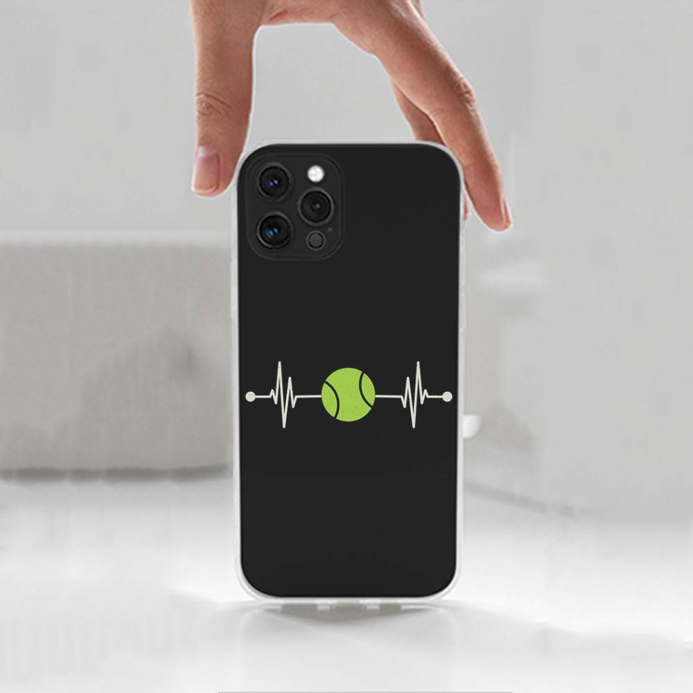 Tennis Sport For iPhone Max,14,SE,12,15,Pro,17,Plus,11,XS,Mini,16,X,13,XR,Transparent Soft Cover Case