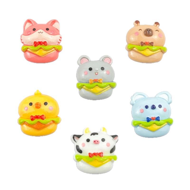 Adorable Capybara Resin Accessories Set: DIY Cream Glue, Phone Case Decor, Hair Clip & Tie, Stationery Box, Fridge Magnet