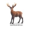 Toymany Simulation American Bison Wildlife Animal Model Toy Mini Figures Dolls Action Figurines Toys for Children Gift Cake Deco