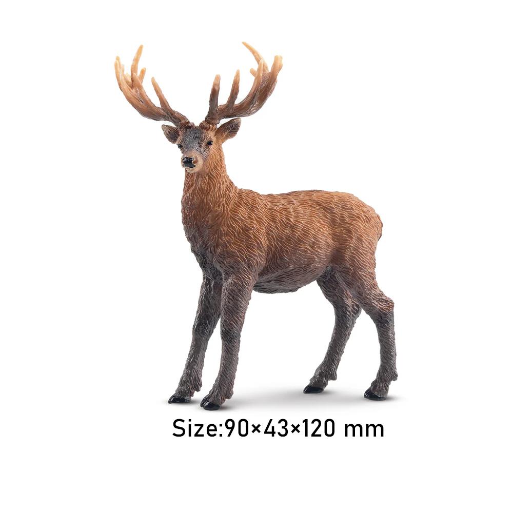 Toymany Simulation American Bison Wildlife Animal Model Toy Mini Figures Dolls Action Figurines Toys for Children Gift Cake Deco