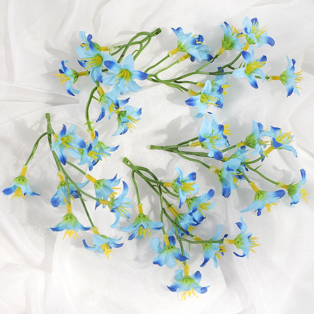 

5/10Pcs Artificial Flowers Lily Fake Flower Petal for Home Room Decor Wedding Marriage Decoration DIY Scrapbook Gift Ornaments 5Pcs синий