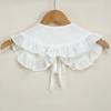 Women Shirt Detachable Collars Girls White Lapel Fake False Collar Bowknots Necklace Choker Blouse Tops Neck Shawl