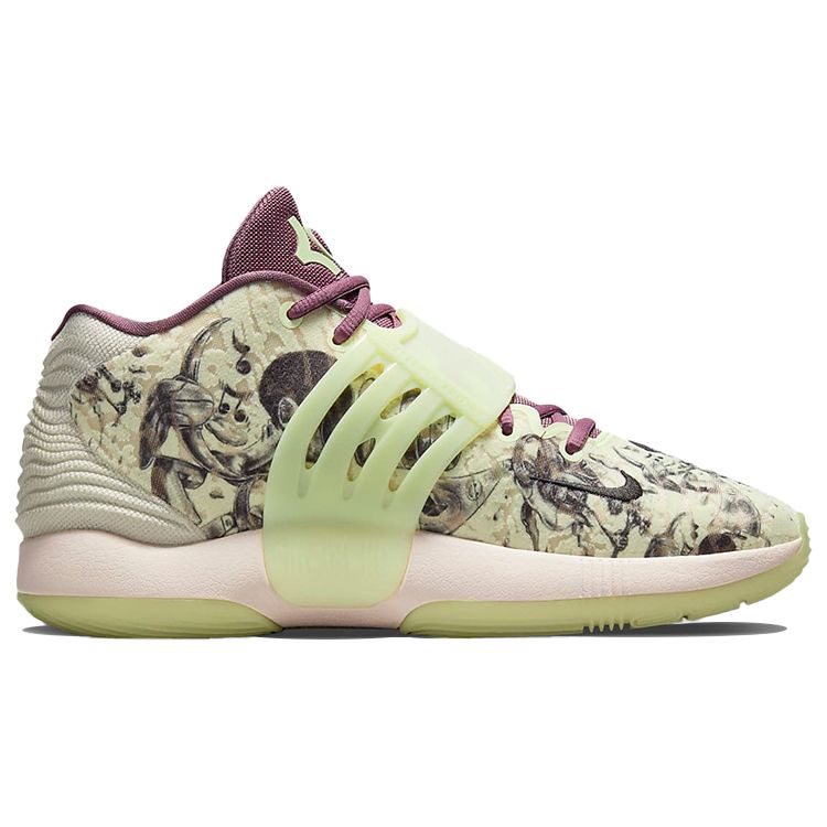 Nike KD 14 EP Surrealism Unisex Sneakers Green Lime-Ice Light-Mulberry CZ0170-300