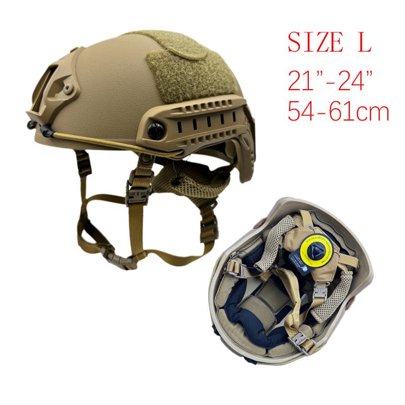 FAST Helmet Airsoft MH Helmet ABS New Thickened Outdoor PJ Air Gun Shooting CS Protective Equipment MH-ABS-Sand-WENDY-L