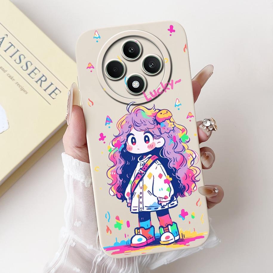 For OPPO Reno 12F 5G Case CPH2637 Lovely Panda Rabbit Liquid Silicone Durable Back Cover For OPPO Reno12F Reno12 FS F27 5G Coque