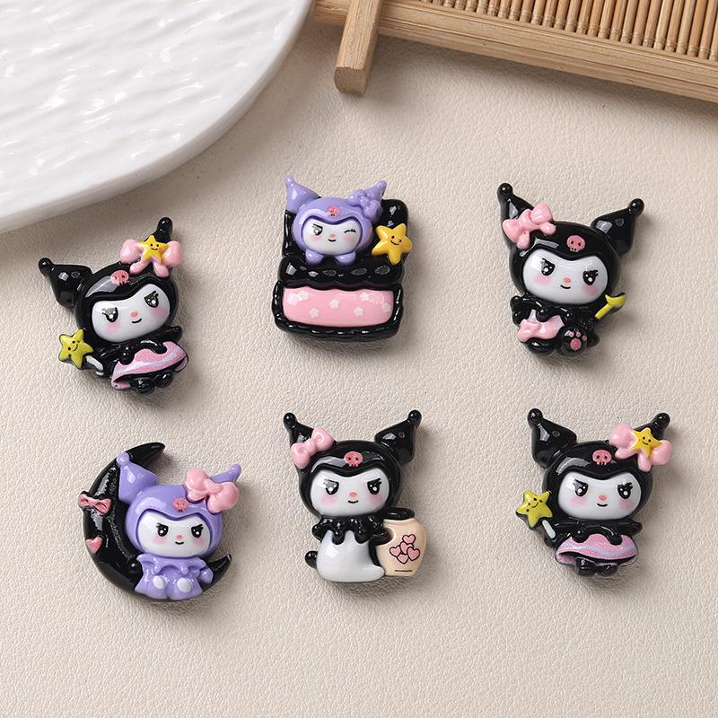 10Pcs New Mini Kawaii Cartoon Good Night Animal Series Flat Bottom Scrapbook Diy Jewelry Making Hairwear Accessorie A32