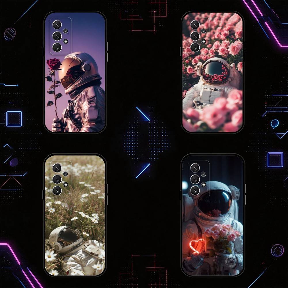 A-Abstract Astronaut Phone Case For Samsung S25,24,21,22,23,30,Ultra,20,Plus,Fe,Lite,Note Soft Black Cover