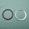 1Pc 3D Aluminum Car Steering Wheel Front Rear Black Emblem Badge Surrounding Ring Sticker for 45mm Logo/74mm Logo/82mm Logo