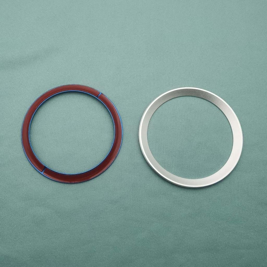 1Pc 3D Aluminum Car Steering Wheel Front Rear Black Emblem Badge Surrounding Ring Sticker for 45mm Logo/74mm Logo/82mm Logo