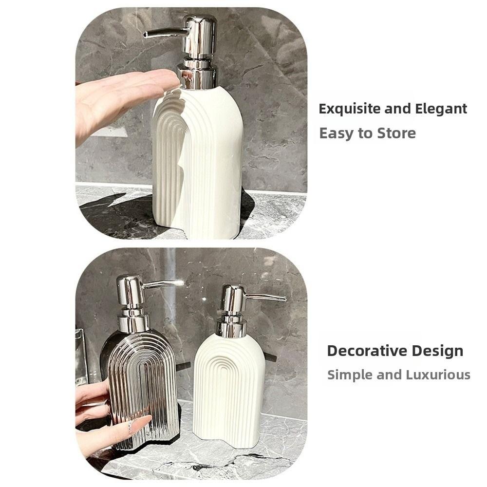 350ml Arched Shaped Soap Dispenser Refillable Shower Gel Bottles Hotel