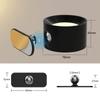 360 ° drehbare LED-Wandleuchten, magnetische wiederaufladbare Wandleuchte, Knopfsteuerung, Nachttischlampe mit 3 Farbtemperaturen und 3 Helligkeiten