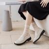 Lolita Invisible Socks Women Girls Summer Silk Lace Socks Crystal Silk Love Heart Ankle Socks Black White Transparent JK Sock