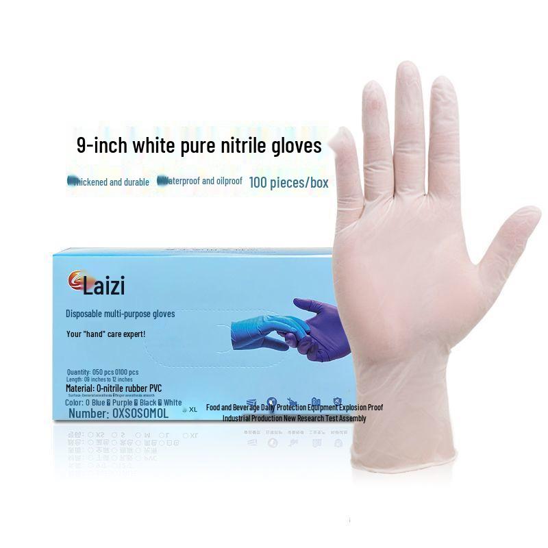 Extended Thick Waterproof Nitrile Disposable Gloves for Dishwashing and Catering