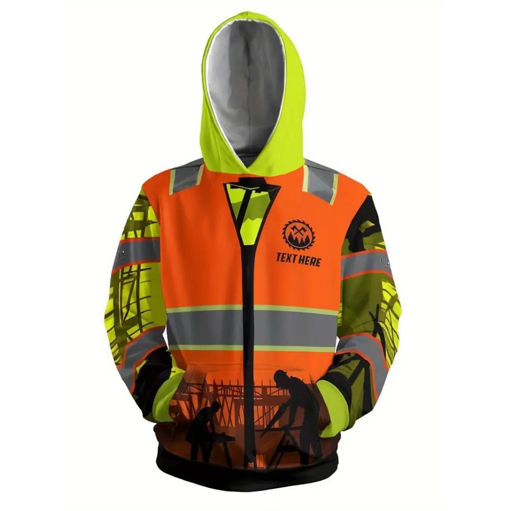 Excavator Worker Operator 3D Print Hoodies Men's Women Hooded Sweatshirts Streetwear Pullover Harajuku Coat Top Man Clothing