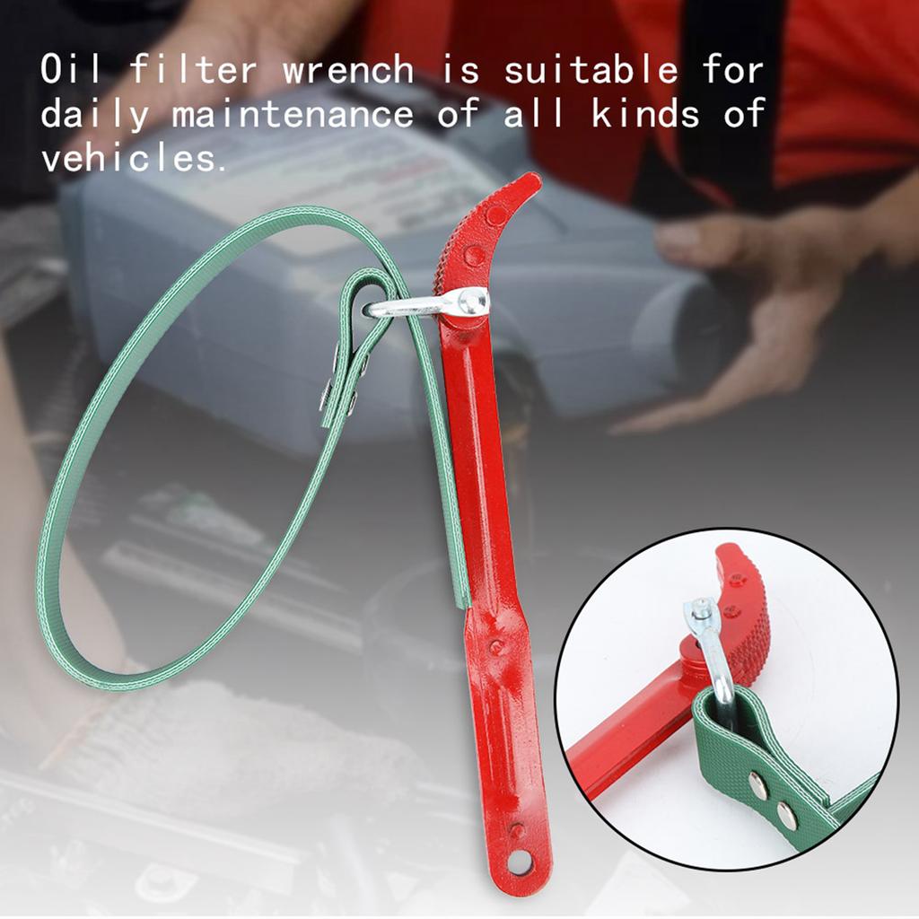 12 Inch Belt Type Oil Filter Wrench Remover Car Engine Box Repair Spanner Removal Hand Tool