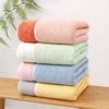Two-color Bath Towel Coral Velvet Face Wash Towel Thickened Moisture-wicking Fast-dry Large Bath Towel Three-piece Set Couple Beach Wrap Towel