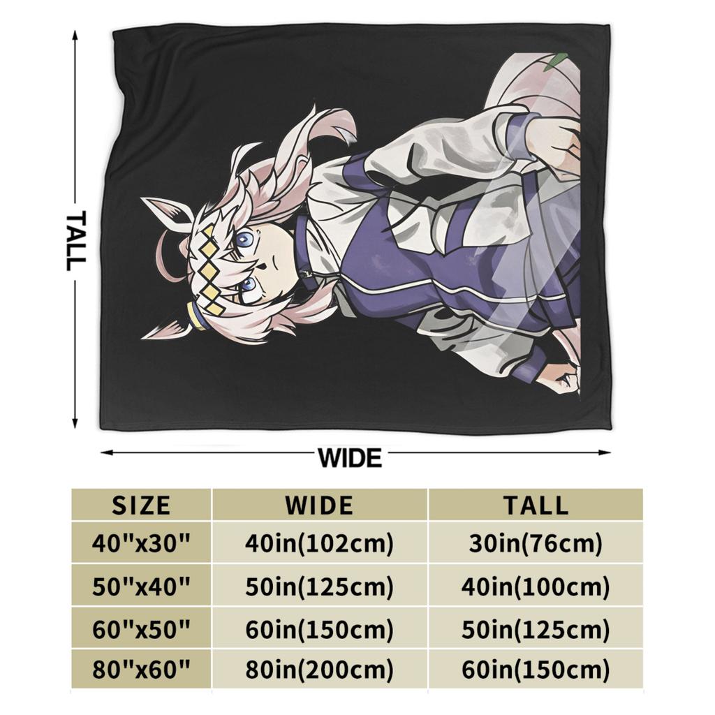 Soft BlanketKids Decorative Oguri Cap Uma Musume Bedding Throws Flannel Bedspread For Couch Chair Aesthetic Sofa Bed Cover