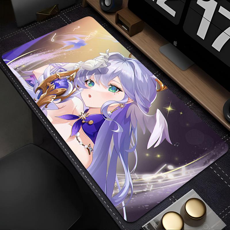 Mouse Pad Laptop Kawaii Anime Keyboard Rug XXL Cute Angel Robin Honkai Star Rail Desk Mat Computer Gamer Cabinet Mousepad
