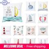 Federa Cuscino Stampa Pallone Aerostatico Faro Serie Nautica Cartone Animato Stanza Casa Seduta Ufficio Cuscino Divano Soggiorno