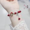 New Year Lucky God of Wealth Zodiac Bracelet - Elegant Retro Red Chinese Style