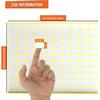 Pack of 4950, 45 Sheet White Rectangle Labels Small Blank Stickers Self Adhesive Writable Stickers for Office Home DIY Craft Supplies 0.5 x 0.75 Inch