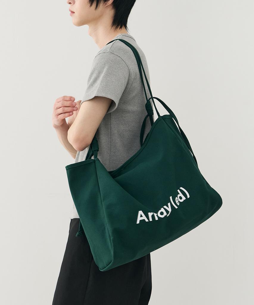 Arrayed Essential Canvas Shopper Bag [Blue]