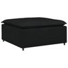 Modular Sofa Ottoman Module Black 100 X 100 X 48 Cm