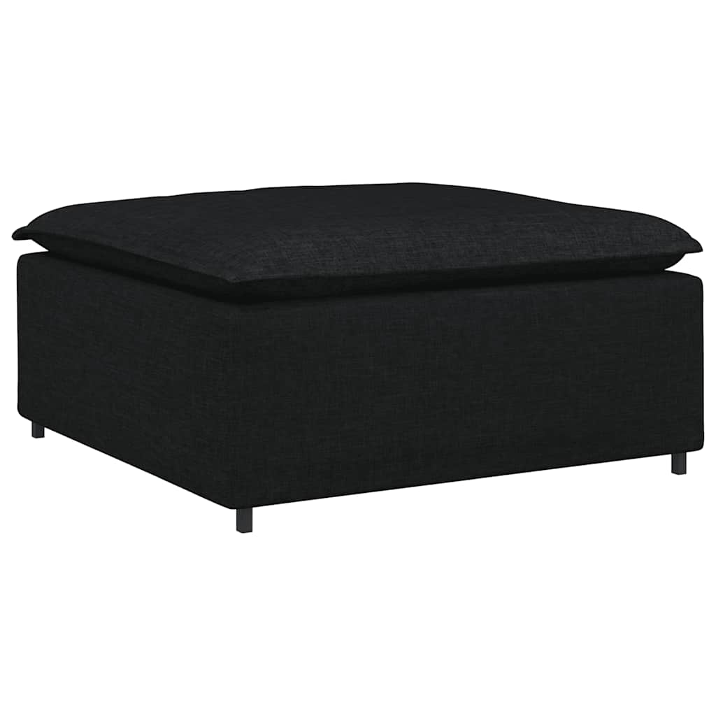 Modular Sofa Ottoman Module Black 100 X 100 X 48 Cm