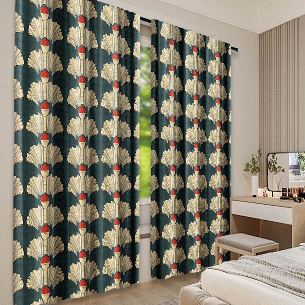 Floral Curtains Art Nouveau Style Romantic Flowers Nature Design Bedroom Bathroom Living Room Dining Kitchen Study Curtain Set Of 2 Made Polyester