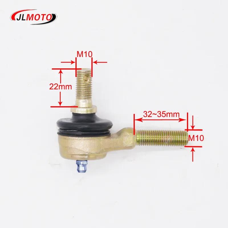 1 Paar M10-M10 Spurstangenkopf-Sätze Kugelgelenk-Schmiernippel Passend für China Elektrisches ATV 50cc 110cc 150cc 200cc 250cc 300cc Buggy