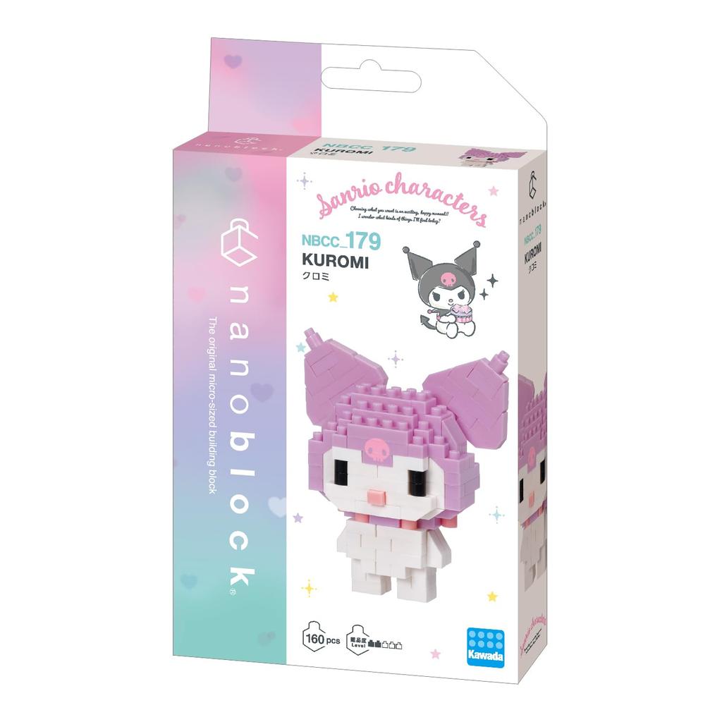 Kawada nanoblock Sanrio Characters Kuromi Ages 12 and 160-Piece Set, Up, NBCC_179