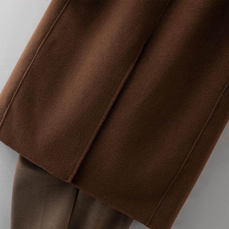 Fanzhen Men's 100% Wool Mid-Length Overcoat