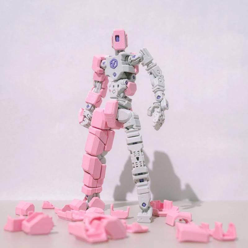 Multi-Jointed Movable Robot Action Figures, Fully Articulated Poseable Anime Figure Desktop Display Decor Collectible Toy Statue