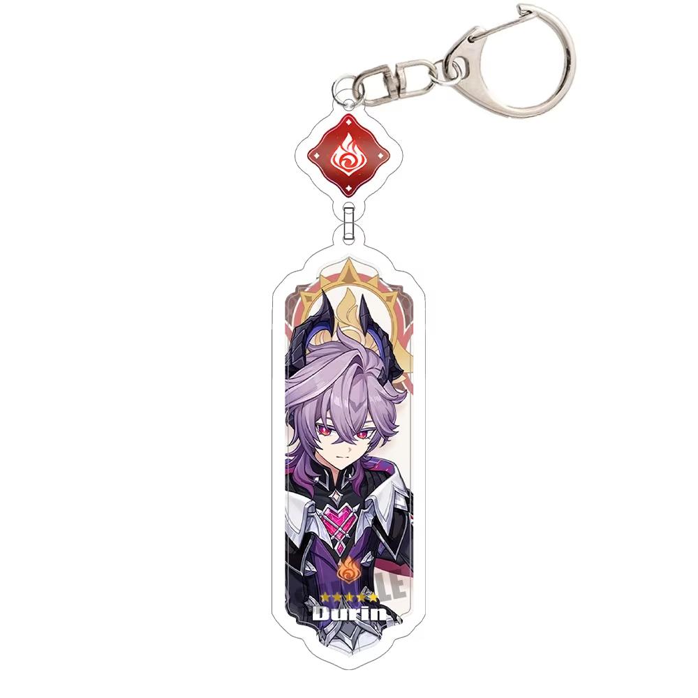Portachiavi Anime Linnea Flins Durin Mualani Furina Arlecchino Accessori Portachiavi Genshin Impact Ciondolo Carino per Borsa Portachiavi Regalo