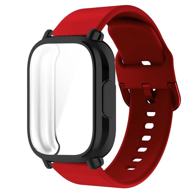 22mm Silicone Strap With Case For Xiaomi Redmi Watch 5 Active Lite Smart Watch Wrist Band TPU Case For Redmi Watch 5 Active Lite