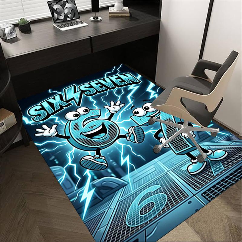 

1PC Six Seven Extra Large Non-Slip Floor carpet, Office, family, bedroom, Studio Large Area Rug,Longlasting Material-J0369 60cm by 90cm