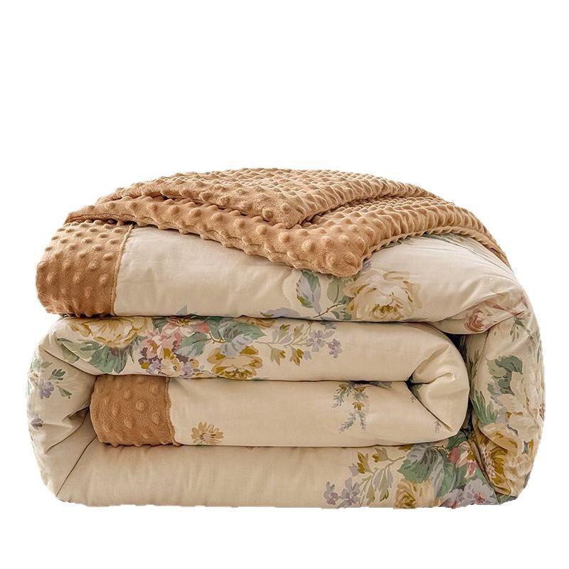 mling Thickened Dot Velvet Quilt