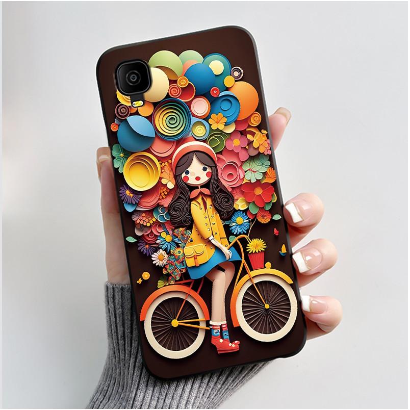 Casing For TCL A30/TCL A3 (A509DL) Shockproof Protective Cover New Designed Love Moon Pattern Soft Silicone Black Case