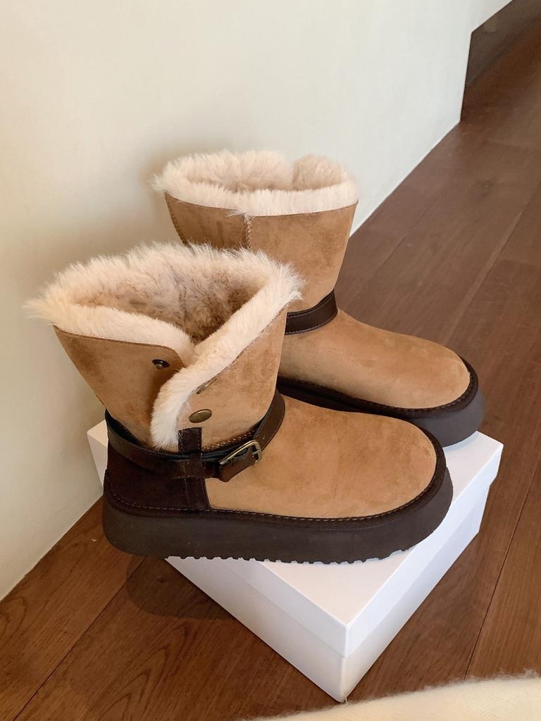 Warm value king~ heightening snow boots thick-soled velvet cotton shoes women's shoes winter