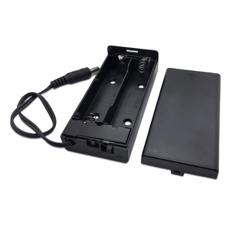 DIY Battery Container With DC 5.5x2.1 Plug, 1/4Pc 2 Section 7.4V 18650x2 Battery Case