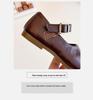 2025 Girls' Academy Style Leather Shoes - Spring & Autumn Princess Square Toe Korean Granny Shoes