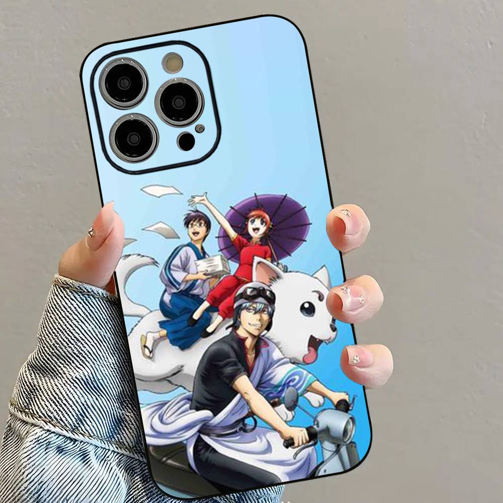 Anime Gintoki Gintama Phone Case For iPhone 16 15 14 13 12 11 PRO MAX PLUS Mini TPU Soft To Skin-friendly Case